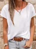 Solid Casual Cotton T-shirts