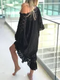 Boho Guipure Lace Short Sleeve Floral Dresses