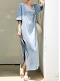 Women Plus Size Dress Shift Daily Short Sleeve Casual Solid Maxi Dress