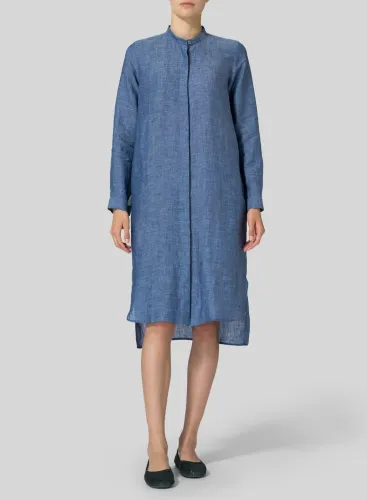 Casual Slit Long Sleeve Dresses