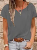 Solid Casual Cotton T-shirts