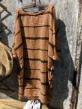 Women Summer Loose Newport Nautical Stripe Soft Linen Dresses