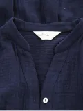 Long Sleeve Women Casual Loose Linen Cotton Solid Dress