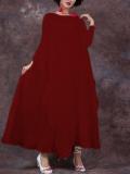 Casual A-Line Linen Maxi Dresses