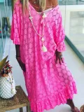 Boho Guipure Lace Short Sleeve Floral Dresses
