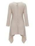 3/4 Sleeve Asymmetrical Ruched Plus Size Dress