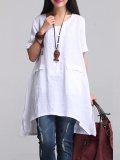 Linen Clothing For Women Sleeve Dress
