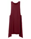 Plus Size Crew Neck Sleeveless Linen Solid Maxi Dress