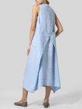 Casual Crew Neck Solid Sleeveless Dresses
