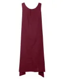 Plus Size Crew Neck Sleeveless Linen Solid Maxi Dress