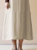 Shift Women Daily Linen Short Sleeve Casual Solid Casual Dress