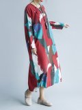 Pink A-line Floral Basic Casual Dress