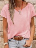 Solid Casual Cotton T-shirts