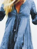 Vintage Printed Big Hem Dress Dresses