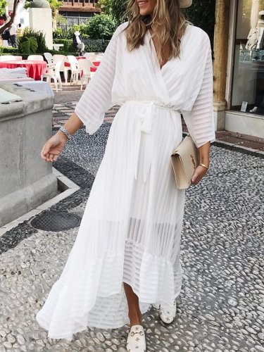 Cotton casual loose dress