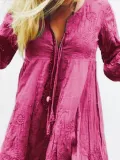 Vintage Printed Big Hem Dress Dresses