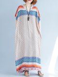 Women Multicolor Dress Shift Daytime Casual Printed Tribal Dress