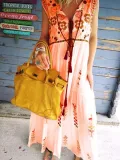 Embroidery Casual Cotton-Blend Patchwork Dresses