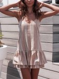 Pink Striped Holiday Cotton Dresses