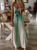 Solid Sleeveless Color-Block Dresses