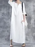 Red Solid Shift Simple Basic Casual Dress