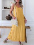 Plus Size Casual Solid Sleeveless Dresses