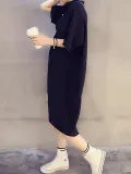 Paneled Simple Shift Solid Dress