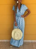 Cotton Sweet Short Sleeve Vacation Dresses
