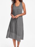 Casual Sleeveless Linen Maxi Dresses