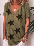 Short Sleeve V Neck Shirts & Tops