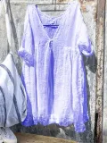 V neck Buttoned Casual Half Sleeve Dresses