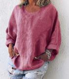 Crew Neck Long Sleeve Casual Shirts & Tops