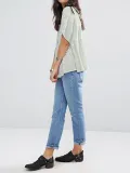 Gray Short Sleeve Crew Neck Shirts & Tops