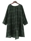 Casual Solid Half Sleeve Crew Neck Blouse