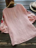 Embroidered Cotton-Blend Shirts & Tops