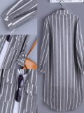 Plus Size Women Loose Long Sleeve Plaid Casual Jacket Shirt Tops