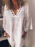 Women Cutout Blouse T Shirt Tunic Tops