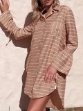 Casual Striped Blouses&Shirt
