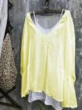 Casual Long Sleeve V Neck Shirts & Tops