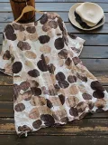 Short Sleeve Printed Crew Neck Casual T-Shirt