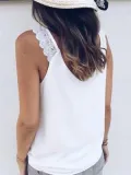 Sleeveless Bow V Neck Holiday Casual Tops