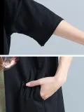 Casual Half Sleeve Round Neck Plus Size Tops