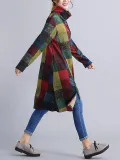 Autumn Winter Casual Plaid Turtleneck Long Sleeve Sweatshirt