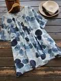 Short Sleeve Printed Crew Neck Casual T-Shirt