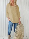 Pockets Casual Plain Long Sleeve Shirts