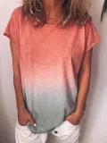 Casual Cotton-Blend O-Neck Shirts & Tops
