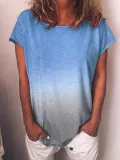 Casual Cotton-Blend O-Neck Shirts & Tops