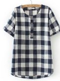 Short Sleeve Round Neck Casual Shirts & Tops