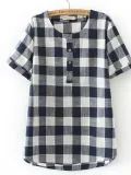 Short Sleeve Round Neck Casual Shirts & Tops