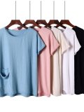 Casual Cotton-Blend Pockets Short Sleeve Shirts & Tops